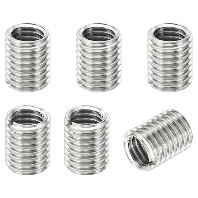 Unique Bargains Adaptateurs Filetage Manchon Réducteur Écrou 6pcs M12x1.75 Mâle à M10x1.5 Femelle Réparation Insert Écrou 15mm