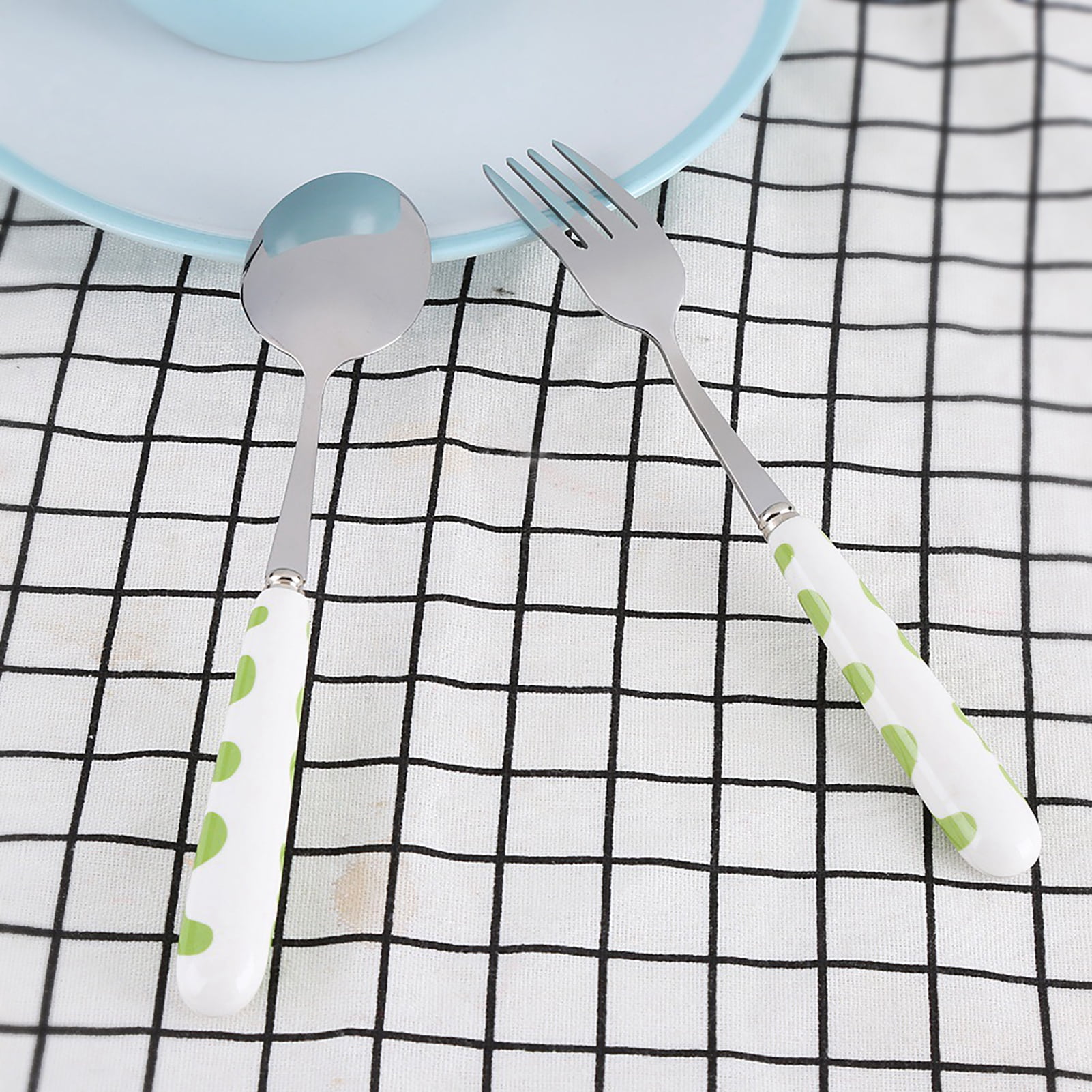 Including Fork Spoon AntiRust Non Stainless Steel Tableware, Solid