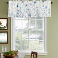 thumbnail image 3 of 2 Pack Valances for Window, Blue Spring Floral Short Curtains for Kitchen Bedroom Living Room, Summer Flowers Botanical Elegant Rod Pocket Small Window Treatment Valance Drapes 42 x 18 Inch, 3 of 8