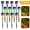 Multicolor, variant on Qishi Solar Garden Lights Outdoor 12 pack, LED Solar Powered Pathway Lights, Stainless Steel Landscape Lighting for Lawn, Patio, Yard, Walkway, Driveway Color