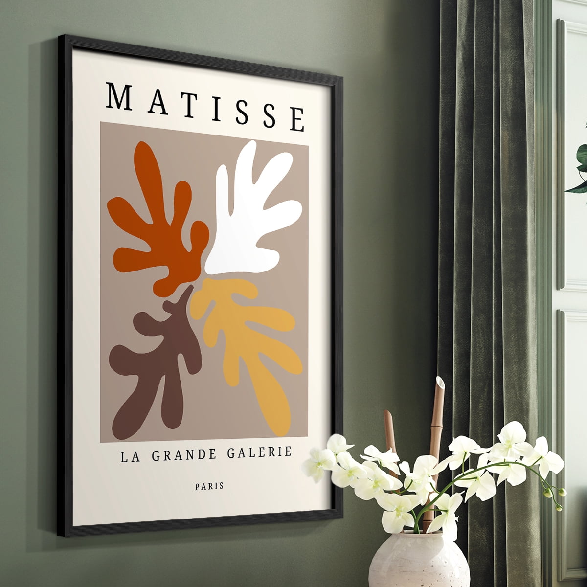 Matisse CCCLXXXVI in Black Solid Wood 8 x 10 Framed Print