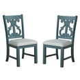 thumbnail image 2 of Furniture of America Feli Padded Dining Chairs - Set of 2, Blue, 2 of 7