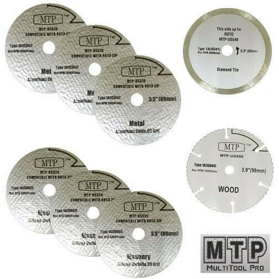 MTP 8 Assort 3.5" Wood Plastic Metal Masonry Cutting Wheel For Dremel Ultra Saw