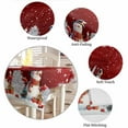 thumbnail image 6 of Red Christmas Tablecloth Square Table Cloth 60x60 , Waterproof Tablecloth Outdoor Table Cloth, Xmas Snowflake Balls Tree Washable Table Cover for Kitchen Dining Party, 6 of 8