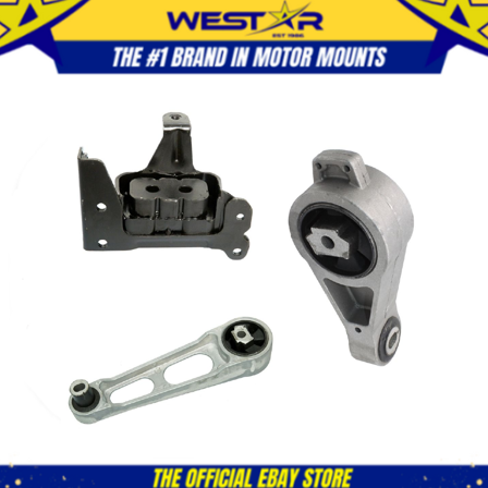 Motor & Trans Mount 3PCS Set Fit 2003-2008 Chrysler PT Cruiser 2.4L Turbo Auto