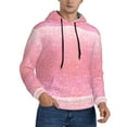 thumbnail image 2 of Honeii Sparkly Pink Glitter Pattern Mens Hoodies Men's Loose Sleeve Sweatshirt,Pullover Hooded Sweatshirt for Men,Essentials Hoodie-Medium, 2 of 7