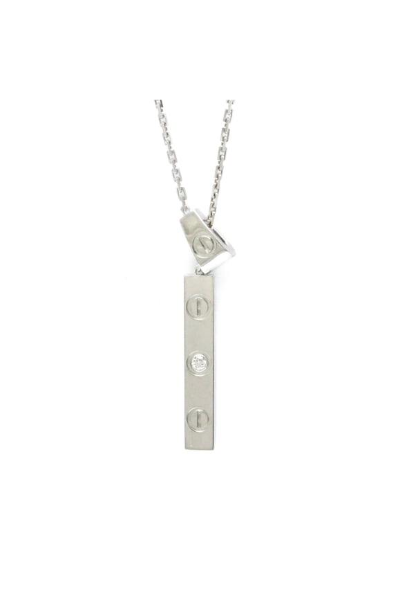 Pre-Owned Cartier Love Y-shaped Necklace With 1 Diamond White Gold (18K) Diamond... (Good)