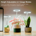 thumbnail image 3 of 3X Grow Lights for Indoor Plants, Full Spectrum LED Halo Plant Light with Stand Height Adjustable Auto Timer, for Plants, 3 of 7
