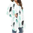 thumbnail image 1 of Cardigan Grande Taille pour Femmes, Cardigan à Manches Longues à Imprimé Floral, Veste Haut, Vestes de Course pour Femmes en Liquidation, 1 of 6