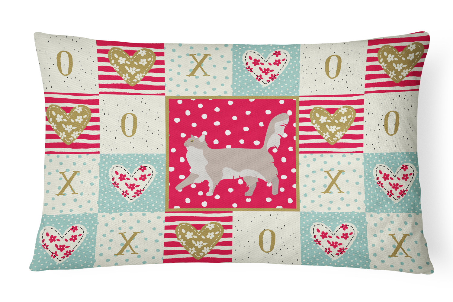 Chantilly Tiffany Cat Love Canvas Fabric Decorative Pillow Walmart