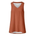 thumbnail image 5 of XIAONU Women's Curved Hem Loose Fit Tank Sleeveless V-Neck Pullover Flowy Tank Lightweight Casual Everyday Tanks, 5 of 5