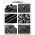 thumbnail image 6 of Fexilor Men's Flannel Lined Jacket, Plaid Brushed Lining, Cowboy Western Twill Outdoor Shirt Jacket, 6 of 7