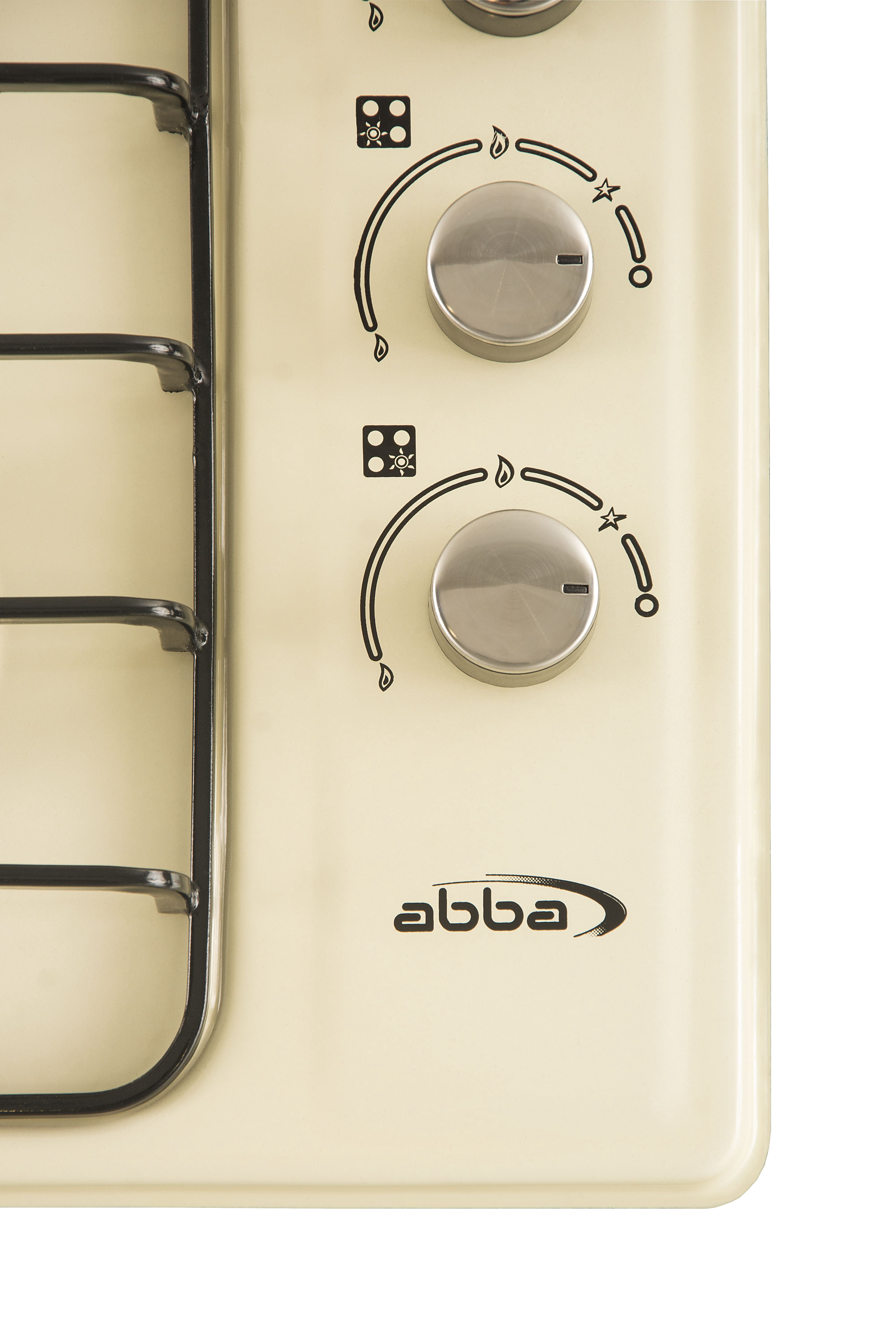 ABBA Retro Gas Cooktop 24-inch with 4 Burners - Cream Color