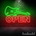 thumbnail image 5 of Handmadetneonsign Guitar Open Neon Sign, Guitar Shop Wall Art, Musical Instrument Store Wall Decor 037154, 5 of 5