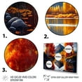 thumbnail image 3 of Designart Red And Orange Birch Trees By The Lake IV Canvas Wall Art, 3 of 5
