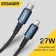 thumbnail image 2 of Cable USB C Essager para IPhone 14 13 12 11 pro Max XS 20W Cable de carga rápida tipo C a Cable de fecha de iluminación para iPad Macbook Tan Jianjun unisex, 2 of 2