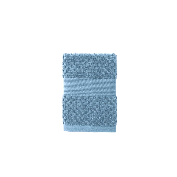 Better Homes & Gardens Signature Soft Popcorn Texture Washcloth,Blue Silver