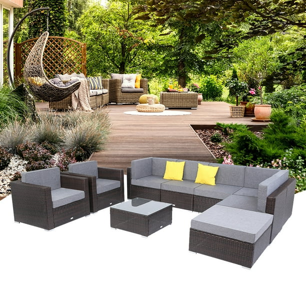 Chinatera 9 Pcs Outdoor Furniture Rattan Wicker Sofa Patio Couch Set 41487683 Com - Best Synthetic Resin Patio Furniture