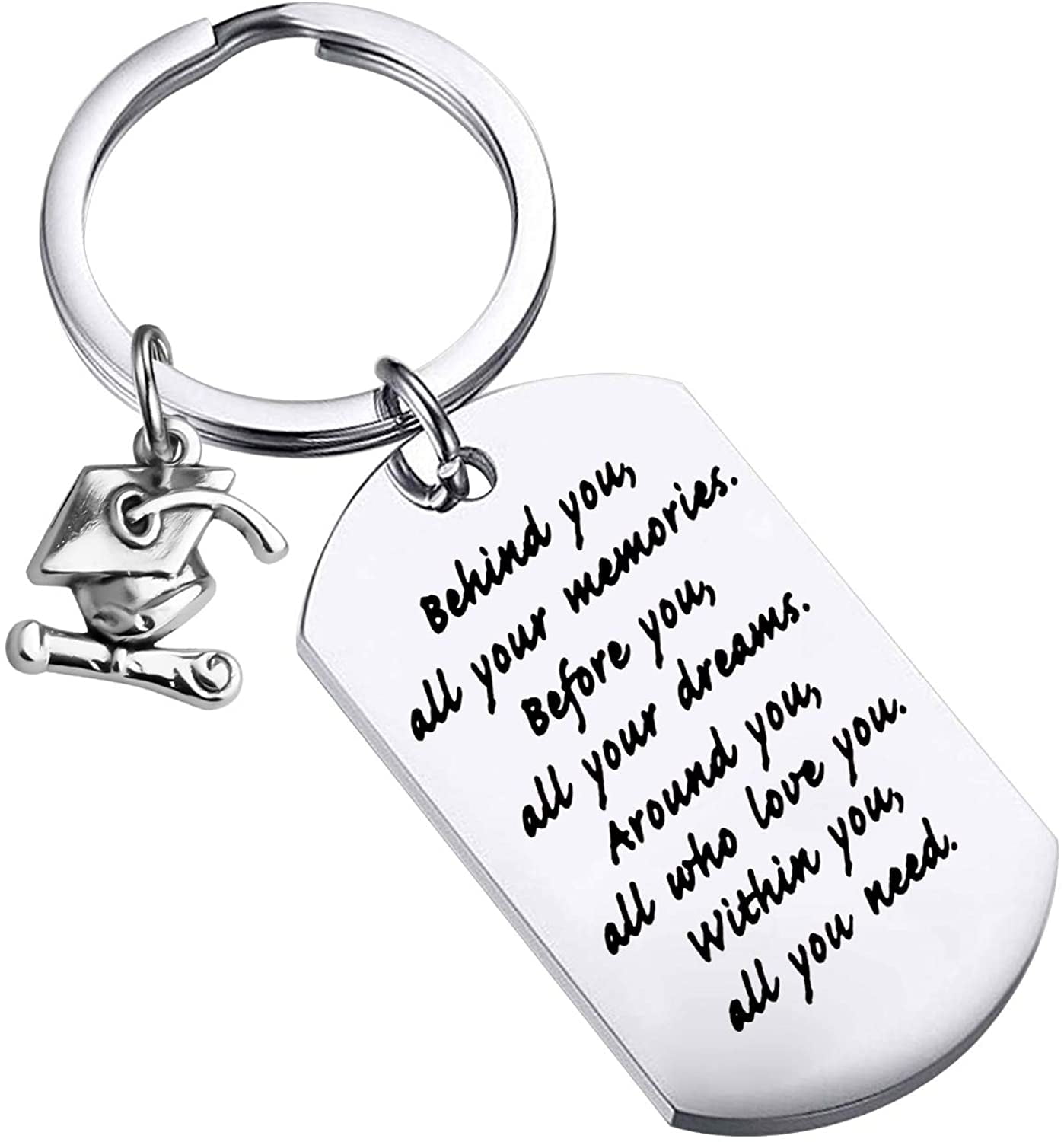 FEELMEM Artist Keychain Painter Gift Future Artist Gift Behind You All Memories Before You All Your Dream Keychain Paint Jewelry Art Student Graduation Gift