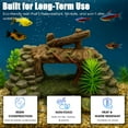 thumbnail image 5 of Aquarium Decor, Betta Fish Tank Accessories with Plants, Turtle Tank Decorations, Large Aquarium Ornaments, Fish Hideout, Decorative Accessories for Freshwater & Saltwater Tanks (Grass Bridge), 5 of 7