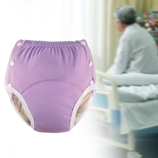 Adult Cloth Diaper Washable Nappy Cover Breathable Lining Incontinence  Underwear Quick to Dry for Old Man Waist 26-39inch Leak Protection