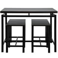 thumbnail image 4 of 5 Pieces Dining Table Set Modern Style Wooden Kitchen Table and 4 Chairs with Metal Legs, Espresso, 4 of 7