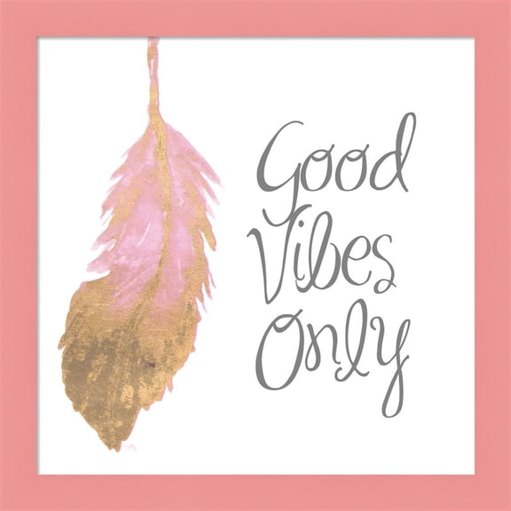 Great Art Now Good Vibes And Smiles II by Elizabeth Medley, Framed Wall Art, 14W x 14H