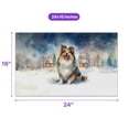 thumbnail image 5 of Hello Winter Shetland Sheepdog Welcome Snowy Night Watercolor Vintage Doormat Sheltie Dog Lover Gifts Indoor Outdoor Welcome Mat - 01011, 5 of 5