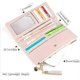 thumbnail image 2 of Wallet for Women Leather Purse Credit Card Organizer Girls Cute Zipper Large Long Coin Wallets (C-Black), 2 of 4