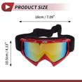 thumbnail image 4 of Gafas de montar para motocicleta Unique Bargains, gafas de ciclismo de lente colorida y marco rojo, 4 of 6