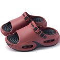 thumbnail image 2 of Rokment Women's Men's Chunky Air Cushion Ortho Walking Slippers with Back Strap Comfortable Non Slip Cloud Pillow Thick Sole Water Sandals Outfoor for Plantar Fasciitis Red Size 7-7.5, 2 of 6
