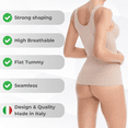 thumbnail image 3 of Farmacell Women's Push-up Camisole, Shaping Control Vest with Flat Tummy and Push-up Effect, Made in Italy, Nude, L, Cod. 607, 3 of 10