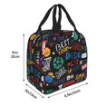 thumbnail image 2 of KLL Basketball Print Insulated Lunch Bag Women, Reusable Cute Tote Lunch Box for Adult & Men, Leakproof Cooler Lunch Bags for Work Office Travel Picnic, 2 of 5