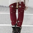 thumbnail image 2 of Hueook Fleece Lined Leggings Women Women's Christmas Printed Casual Hip Lifting Yoga Pants Leggings Stretch Pants Training Leggings Pants Multicolor S, 2 of 5
