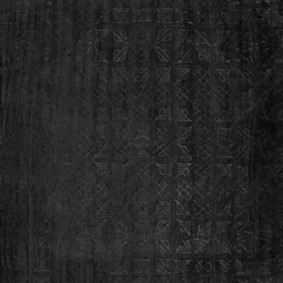 Ahgly Company Indoor Square Abstract Gray Modern Area Rugs, 7' Square