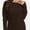 Brown, variant on Women's Crew Neck Long Sleeve Bat Wing Dolman Top Premium Shirt