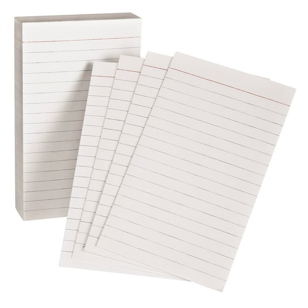 Oxford Padded Memo Ruled Index Cards, White, 5 x 3 Inches, 100 per Pack