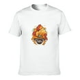 thumbnail image 2 of General Men's Thanksgiving Fall Autumn Leaf Pumpkin Rainbow Graphic T-shirt White, 2 of 3