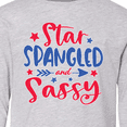 thumbnail image 4 of Inktastic 4th of July Star Spangled and Sassy with Arrow and Stars Long Sleeve Youth T-Shirt, 4 of 5