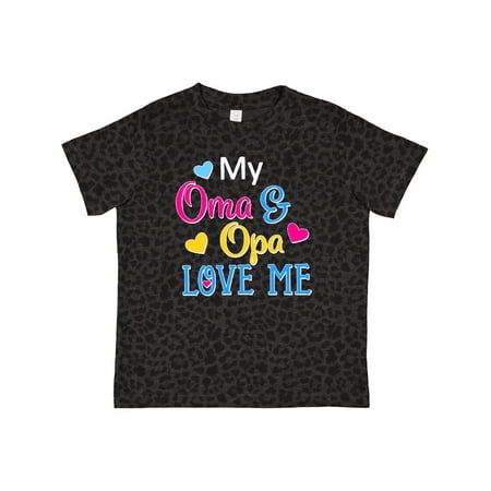 

Inktastic My Oma and Opa Love Me with Hearts Gift Toddler Boy or Toddler Girl T-Shirt