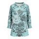 thumbnail image 2 of TaTaai Women 2026 V Neck Printed 3/4 Sleeve T Shirts Casual Loose Blouses Summer Tops Soft Stretchy Polyester Tees Lightweight Holiday Streetwear Gift, 2 of 6