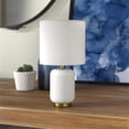 thumbnail image 4 of Maklaine Contemporary Ceramic Mini Accent Lamp in Matte White, 4 of 11