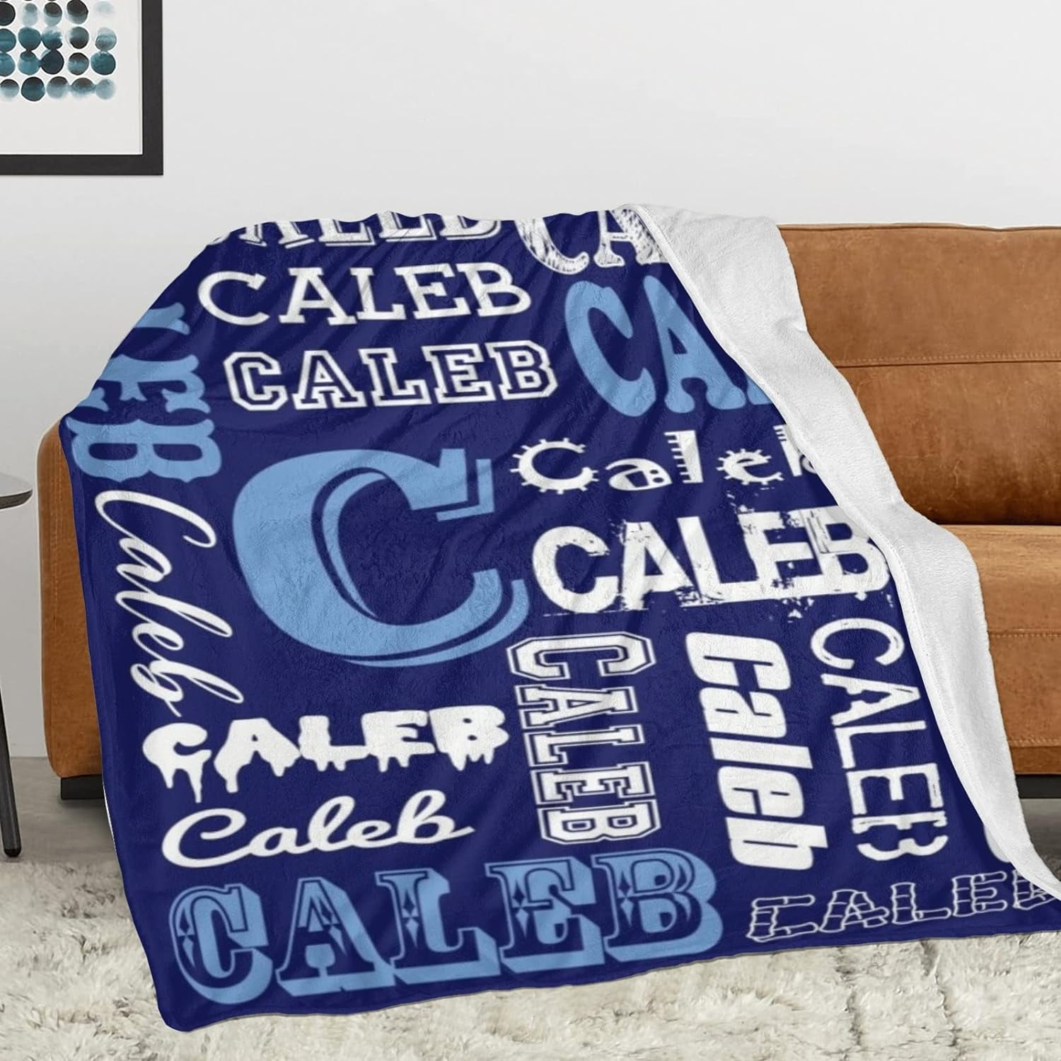 Custom Blanket with Text Photo Collage Customized Blankets with Pictures, Personalized Throw Blanket for Father, Mom, Kids, Dogs, Friends Couple or Lover as Christmas Birthday Gift