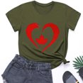 thumbnail image 2 of Camisas de Manga Corta para las Mujeres Impresión de Manga Corta Cuello Redondo, Camisa Casual de Poliéster para las Mujeres, Lavado de Manos, 2 of 8