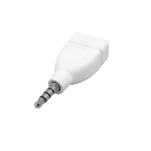 Injueey Adaptador de 3,5 mm USB hembra a convertidor macho de 3,5 mm Adaptador de audio auxiliar portátil para automóvil Cables de audio/vídeo