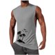 thumbnail image 1 of Camiseta sin mangas de cuello redondo para hombre, jersey deportivo de alta elasticidad, cuello redondo, sin mangas, ropa deportiva para hombre musculoso, camiseta sin mangas de algodón para hombre, 1 of 5