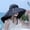 Black, variant on travel hat Hat Lady Sun Sun Visor Lady Wide Brim Hat Hat Spring And Summer Sun Chin Strap Bow Small Face Effect Sun Travel Outd Nine Fedora Men's Hat Visor Beach Hat for Women Breathable Rimme