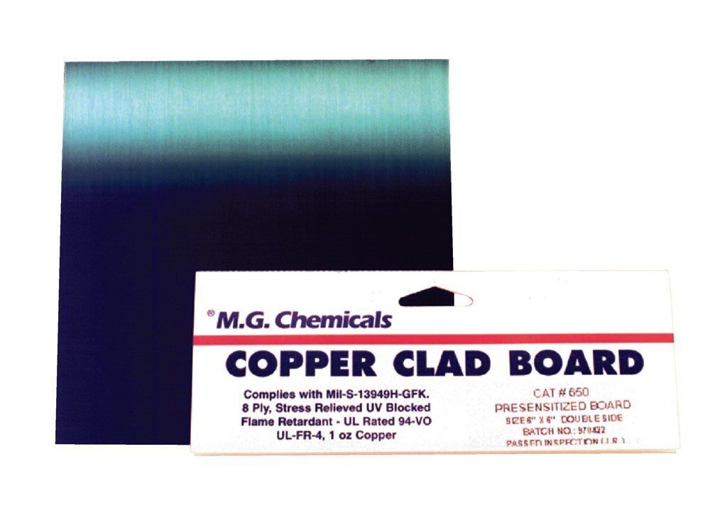 MG Chemicals 600 Series Positive Presensitized Copper Clad Board with 1