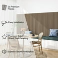 thumbnail image 3 of Lovableguy Acoustic Wood Panels,2 PCS 94.5" x 12.6" Soundproof Wall Panels for Decoration Bedroom,Walnut, 3 of 7