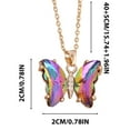 thumbnail image 3 of JingChun Dainty Butterfly Necklace with Birthstones Gold Plated Pendant 16" Chain Birthday Jewelry Gift for Girlfriend Mom Daughter, 3 of 6
